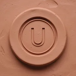 Umber's potter's stamp, a letter U pressed into clay